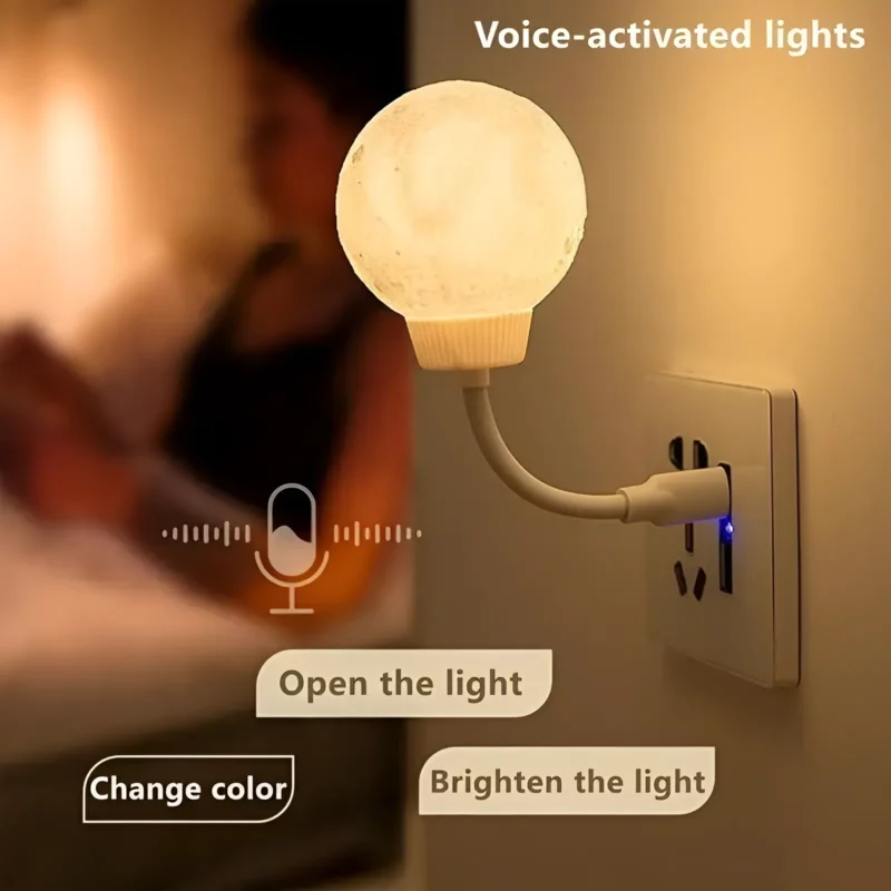 Moon Light Voice Controlled LED Lamp