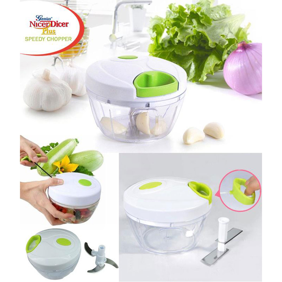 Genius Nicer Dicer Plus Vegetable & Fruit Chopper Speedy Chopper