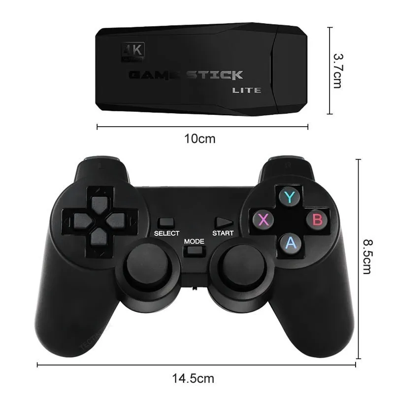 64GB Built-in 20000 Games Stick 2 Wireless controller gamepad 4K HD Video game Console