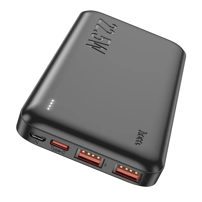 HOCO J101 10,000mAh 22.5W Power Bank – Black Color