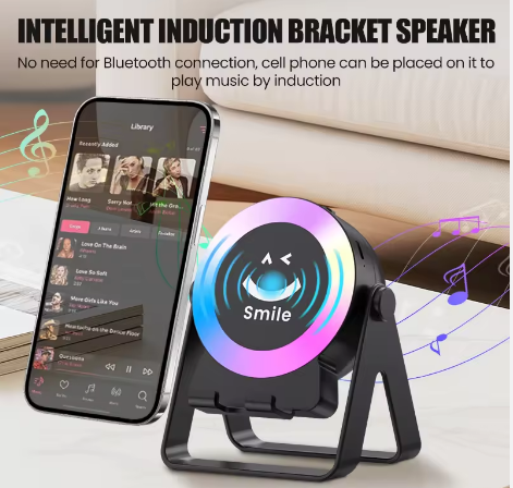Advanced Bluetooth Speaker with Phone Stand RGB Color Sensor Technology Portable Wireless Speaker Waterproof for Karaoke