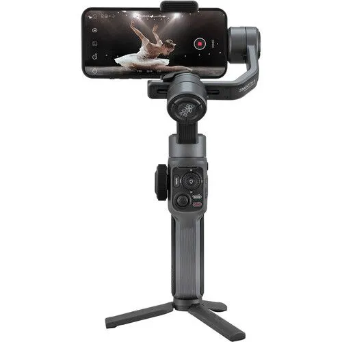 Zhiyun Smooth 5 Gimbal Stabilizer Combo, 3-Axis Handheld Smartphone Gimbal With Grip Tripod Vlog LED Fill Light for iPhone Or Android