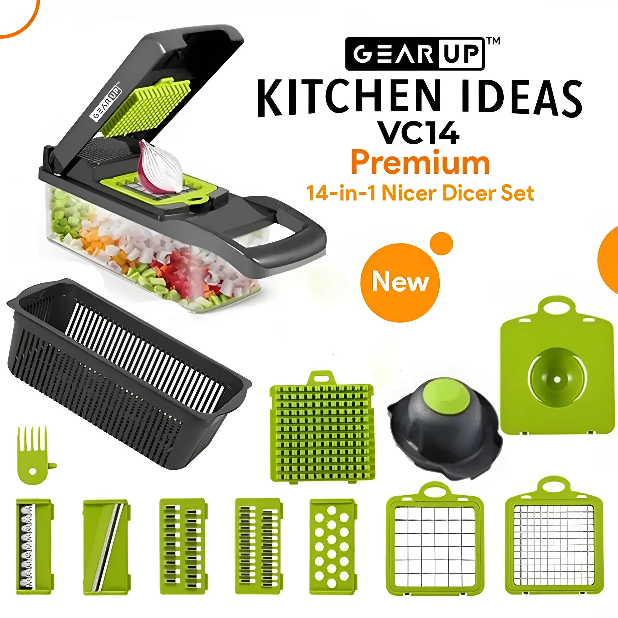 14 In 1 Multifunctional Vegetable Chopper