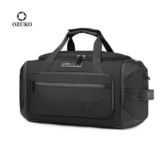 OZUKO 9709 55L Travel Bag Waterproof Portable Weekender Duffel Bag With Shoes Compartment Business Travel Bag